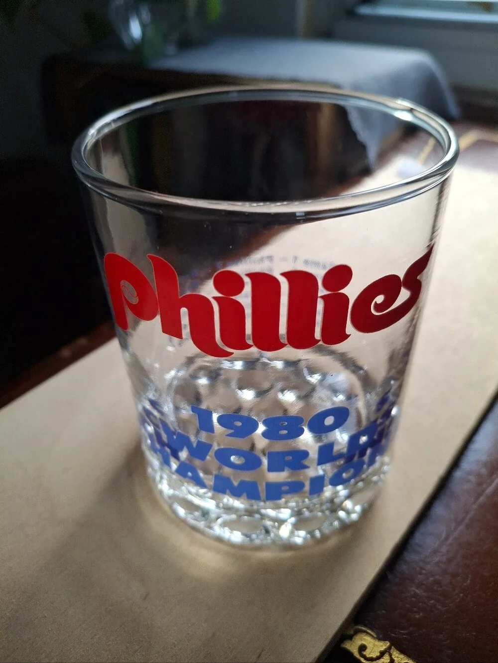 Philadelphia Phillies 1980 World Champion Collectible Rocks Glass